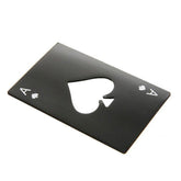2 PCS Stainless Steel Bottle Beer Opener Poker Playing Card Spades Soda Bottle Cap Opener